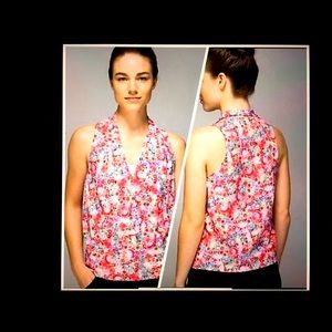 Lululemon Sz 4 Wrap Me Up Halter Pink Floral Top